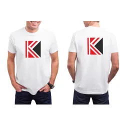 T-Shirt B&C E150 z dużym nadrukiem z przodu i z tyłu